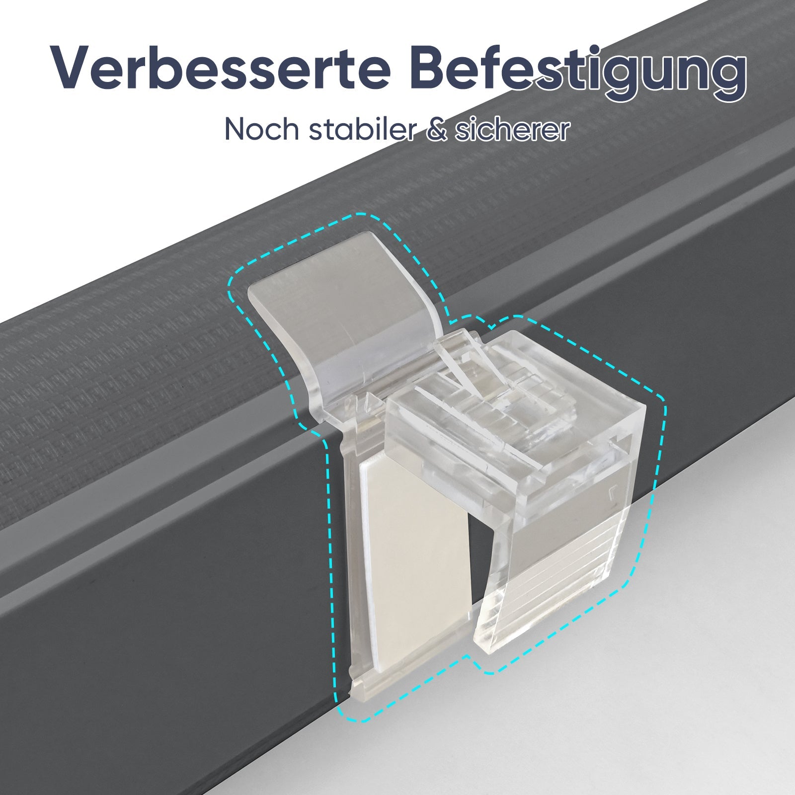 Sekey Schnurloses Doppelrollo Klemmfix - Grau - Duo Rollo ohne Bohren für Fenster & Türen Sekey