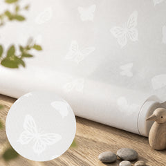 Sekey Rollo Schmetterling Weiß – Seitenzugrollo mit dekorativem Muster, Klemmfix ohne Bohren, lichtdurchlässig, stufenlos verstellbar