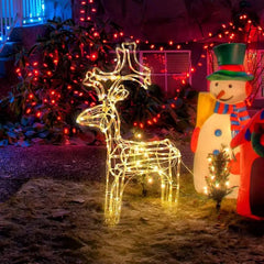 Salcar 60 cm LED Rentier Weihnachtsbeleuchtung, 140 LEDs Salcar