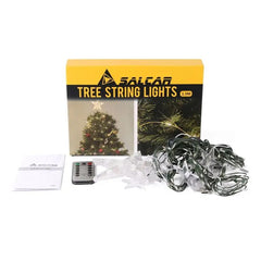 Salcar 1,5 m LED Lichterkette für Weihnachtsbaum, 120 LEDs, mit Fernbedienung, USB-betrieben Salcar