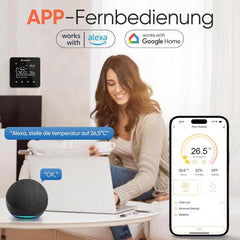 SALCAR Smart WiFi Thermostat – Programmable room thermostat for water-based underfloor heating with LCD display, compatible with Alexa &amp; Google Home
