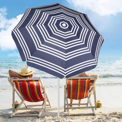 Sekey ∅ 180 cm Alu Strandschirm mit Schutzhülle und Bodenhülse, Sonnenschutz UV50+ Sekey