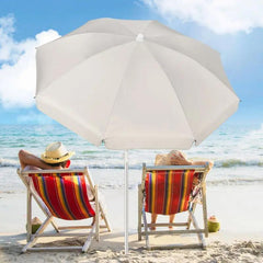 Sekey ∅ 180 cm Alu Strandschirm mit Schutzhülle und Bodenhülse, Sonnenschutz UV50+ Sekey