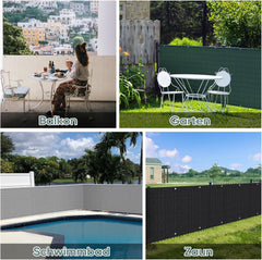 Sekey Balkon Sichtschutz HDPE 220 g/m² – Leicht Transparent, Wetterfest, UV- & Windschutz mit Ösen & Nylon Kabelbinder, Taupe