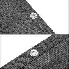 Sekey Balkon Sichtschutz Anthrazit – HDPE 220 g/m², leicht transparent, wind- & UV-beständig, wetterfest mit Ösen & Kabelbindern