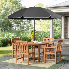 Sekey Sonnenschirm Ø160 cm rund – Strand- & Balkonschirm mit Neigungswinkel & Höhenverstellung, inkl. Schutzhülle, 140 g/m² Polyester, für Garten, Terrasse & Strand