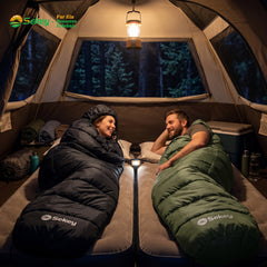 Sekey Mumienschlafsack Erwachsene – Ultraleichter Sommerschlafsack 0,9 kg / 1,7 kg, wasserabweisend & atmungsaktiv, mit Anti-Klemm-Reißverschluss, 220 × 80 × 50 cm, für Camping, Trekking & Reisen – Anthrazit / Grün