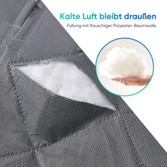 Sekey Magnetischer Thermo-Türvorhang mit seitlicher Öffnung – Wärmeschutz & Kälteschutz, winddicht, selbstklebend, für Balkon & Wohnzimmer