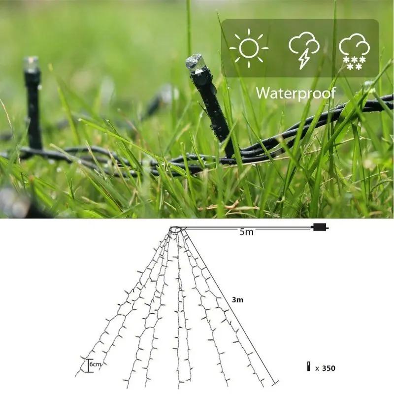 Salcar 3 m LED Lichterkette für Weihnachtsbaum, mit 10 Strängen, 350 LEDs, 31V GS-zertifizierte Stromversorgung Salcar