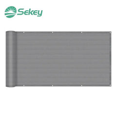 Sekey Balkon Sichtschutz aus 220 g/m² HDPE, Hellgrau Sekey