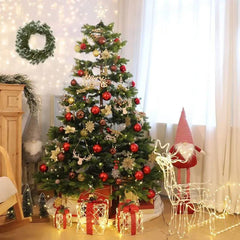 Salcar 1,5 m LED Lichterkette für Weihnachtsbaum, 120 LEDs, mit Fernbedienung, USB-betrieben Salcar
