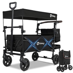 Sekey 150KG Foldable Wagon with Canopy, Children's Handcart, 5050 