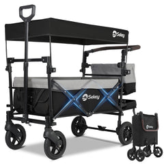 Sekey 150KG Foldable Wagon with Canopy, Children's Handcart, 5050 