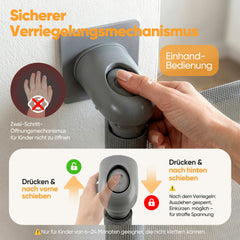 Sekey Ausziehbares Treppenschutzgitter 2er-Pack 0–150 cm × 97 cm – TÜV-zertifiziertes Türschutzgitter für Kinder & Haustiere, ohne Bohren, Sicherheitsgitter für Treppe und Tür