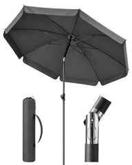 Sunula Sonnenschirm 180 cm, Balkonschirm mit Schutzhülle, höhenverstellbar & knickbar, UPF 50+ UV-Schutz, Gartenschirm mit Metallmast für Balkon, Terrasse & Garten
