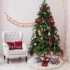 Salcar Weihnachtsbaumdecke Weiß – Runde Plüsch Christbaumdecke aus Kunstfell, Deko für Weihnachtsbaum, Party & Hochzeit Salcar