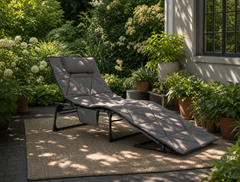 Sekey Campingliege Klappliege klappbar mit Matratze & Kopfkissen, 6-fach verstellbare Rückenlehne, Feldbett bis 150 kg, Gartenliege, Sonnenliege & Gästebett 190 × 68 cm