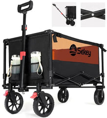 Sekey 160L / 100KG Faltbarer Bollerwagen, mit Praktischem Reißverschluss Sekey