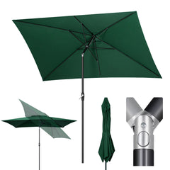 Sekey 300 x 200 cm aluminum parasol with crank, sun protection UV50+