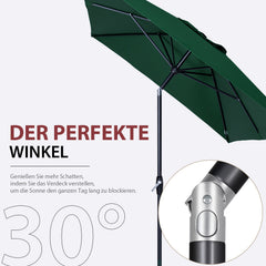 Sekey 300 x 200 cm aluminum parasol with crank, sun protection UV50+
