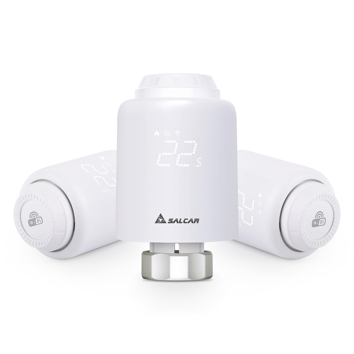 Salcar TRV603 Smartes Heizkörperthermostat WLAN 3er Set – Programmierbares WiFi Thermostat mit Tuya Smart App, kompatibel mit Amazon Alexa & Google Assistant, ohne Gateway