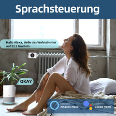 Salcar TRV801W Smartes WLAN Heizkörperthermostat – WiFi Thermostat mit LCD-Display, Tuya Smart App, App- & Sprachsteuerung, kompatibel mit Amazon Alexa & Google Home, ohne Gateway