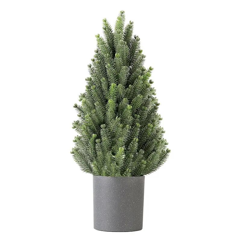 Salcar 50cm Künstlicher Weihnachtsbaum Kleinmit Basistopf, Nordmanntanne, aus 100% PE Spritzguss Salcar