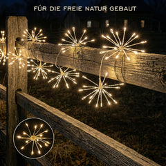 Salcar LED Solar Feuerwerk Lichterkette Außen – 75 LEDs, 8 Modi, Warmweiß Garten- & Weihnachtsdeko