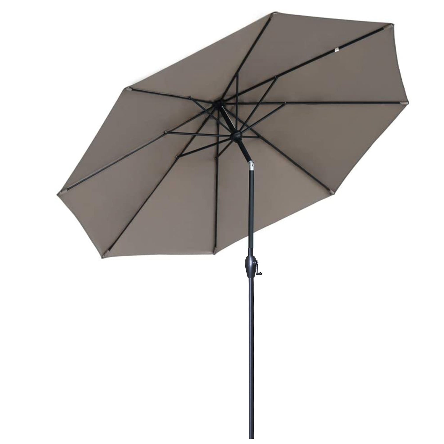 Sekey Sonnenschirm, 330cm Alu Gartenschirm 8-eckiger, mit Kurbel Sekey