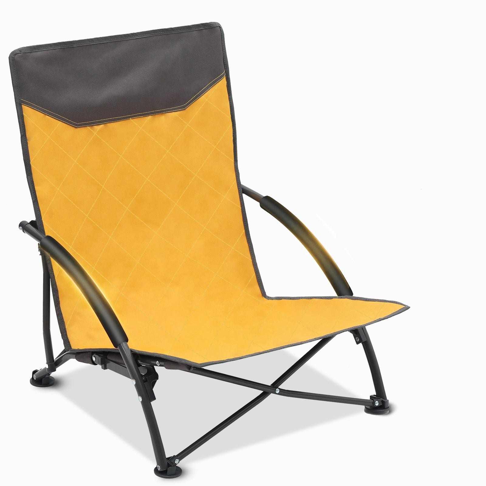 Sekey Faltbarer Strandliegestuhl mit gepolsterten Armlehnen – Leichter Campingstuhl bis 200 kg belastbar Sekey
