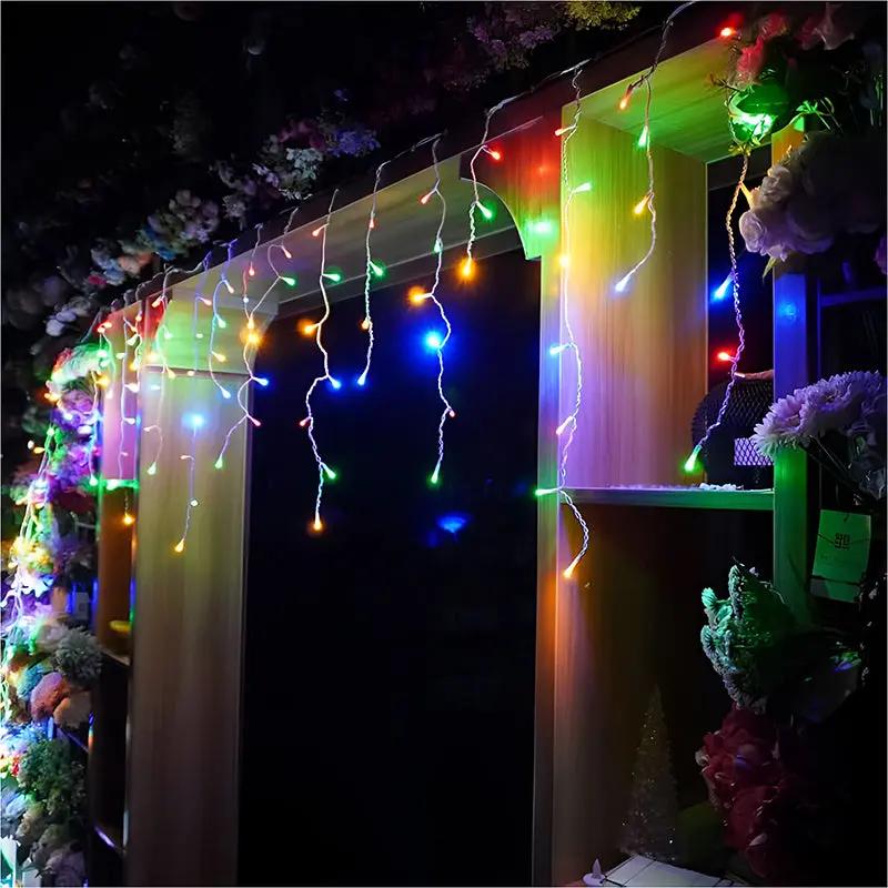 Salcar 2m/5m/10m LED Eisregen Lichterkette, 80/200/400 LEDs, 31V GS-zertifizierte Stromversorgung Salcar
