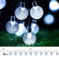 Salcar LED Lichterkette kaltweiß, solarbetrieben, wasserdicht – Ideal für Garten, Terrasse, Party & Weihnachten SEKEYMALL