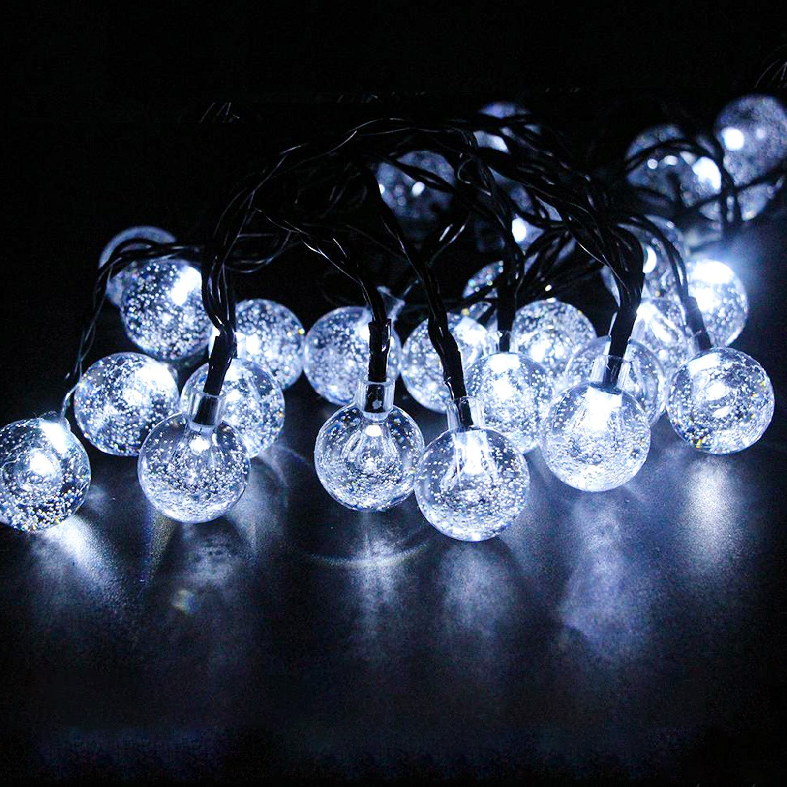Salcar LED Lichterkette kaltweiß, solarbetrieben, wasserdicht – Ideal für Garten, Terrasse, Party & Weihnachten SEKEYMALL