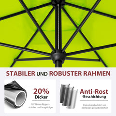 Sekey 300 x 200 cm aluminum parasol with crank, sun protection UV50+