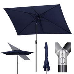 Sekey 300 x 200 cm aluminum parasol with crank, sun protection UV50+