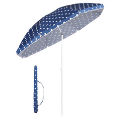 Sekey Sonnenschirm Ø160 cm rund mit Tragetasche & Bodenhülse, für Balkon & Strand