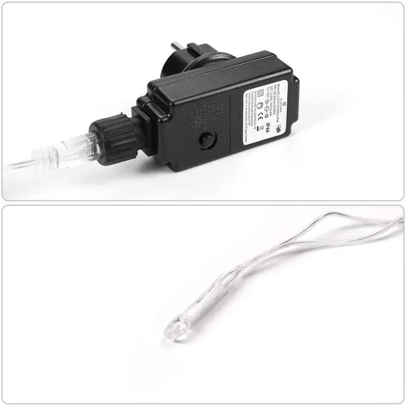 Salcar 2m/ 5m / 10m LED Eisregen Lichterkette, 80/ 200 / 400 LEDs, 31V GS-zertifizierte Stromversorgung Salcar