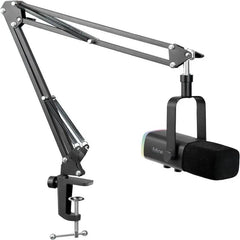Fifine USB / XLR Dynamisches Mikrofon mit Arm, Stummschalttaste und Kopfhörerbuchse Sekey
