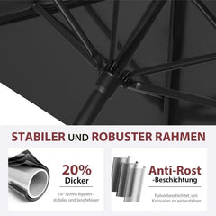Sekey 200 x 125 cm Balkonschirm Rechteckig, Sonnenschutz UV50+ Sekey