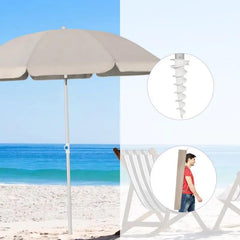 Sekey ∅ 180 cm Alu Strandschirm mit Schutzhülle und Bodenhülse, Sonnenschutz UV50+ Sekey