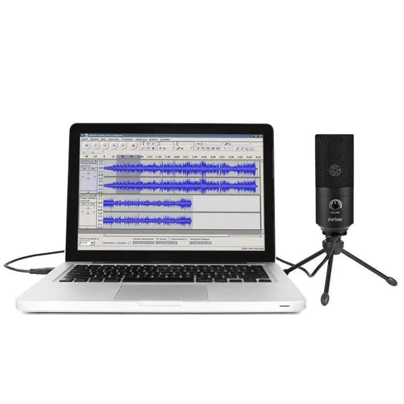 Fifine USB Kondensator Mikrofon mit Ständer, K669B Sekey