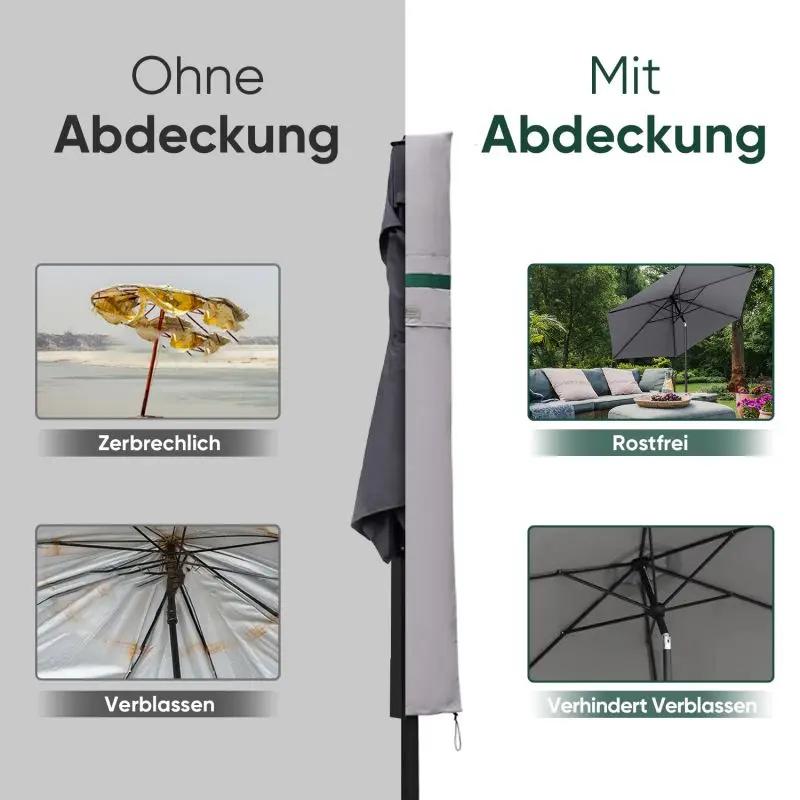 Sekey 190 x 30/50 cm Schutzhülle für 350 cm Sonnenschirm, aus Polyester-Gewebe Sekey