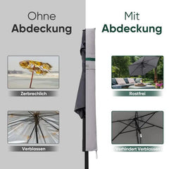 Sekey 190 x 30/50 cm Schutzhülle für 350 cm Sonnenschirm, aus Polyester-Gewebe Sekey