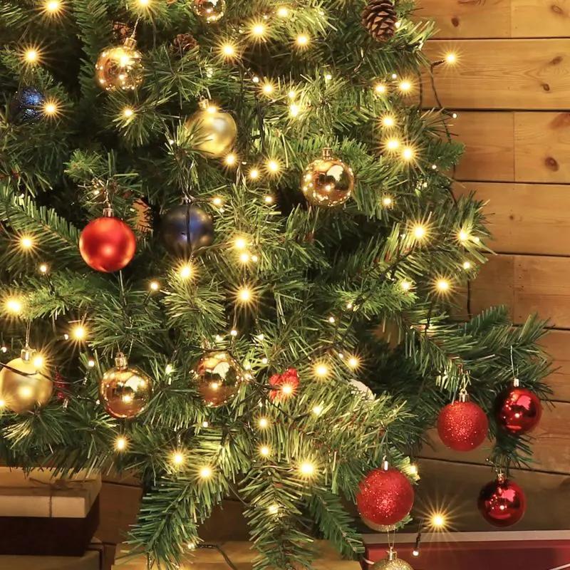 Salcar 2 m LED Lichterkette für Weihnachtsbaum, mit 8 Strängen, 280 LEDs, 31V GS-zertifizierte Stromversorgung Salcar