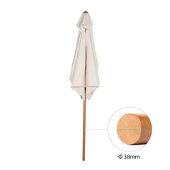 Sekey 200 x 150 cm Holz Sonnenschirm Rechteckig, Sonnenschutz UV50+ Sekey