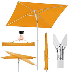 Sekey 180 x 125 cm Balkonschirm Rechteckig mit Schutzhülle, Sonnenschutz UV50+ Sekey
