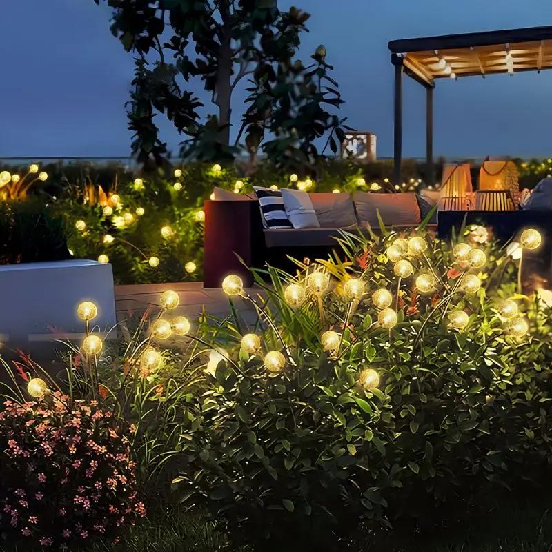 Salcar 2er Set LED Solar Gartenleuchte mit Blasen-Kugeln Salcar