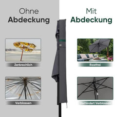 Sekey 136 x 27/35,5 cm Schutzhülle für 200 cm Sonnenschirm, aus Polyester-Gewebe Sekey
